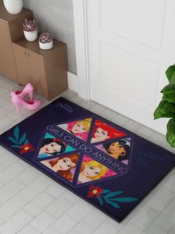 Athom Living - Disney Princess Character Printed Girls Can Do Anything Themed Kids Nylon Doormat