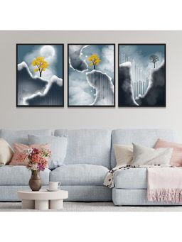 Dekorstation - Paintings For Wall Decoration Modern Abstract Blue Landscape Art Print Poster