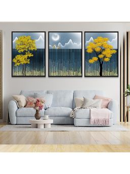 Dekorstation - Paintings For Wall Decoration Modern Abstract Blue Landscape Art Print