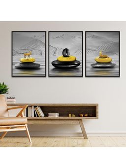 Dekorstation - Paintings For Wall Decoration Artistic Abstract Golden Stone Art Print Poster