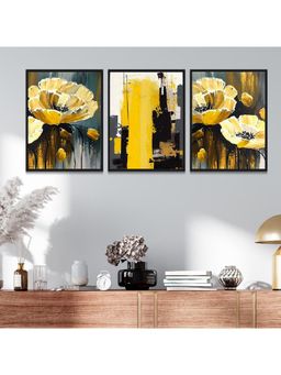 Dekorstation - Abstract Canvas Painting wall Frame Decor Abstract Floral Art Print Poster Paintings