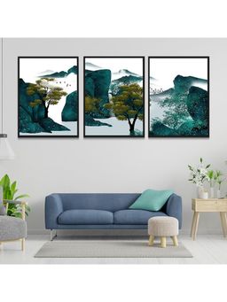 Dekorstation - Black Frame Paintings For Wall Decoration Modern Nature Art Print Poster