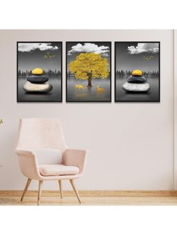 Dekorstation - Modern 3D Abstract Nature Art Print Poster White Frame Paintings
