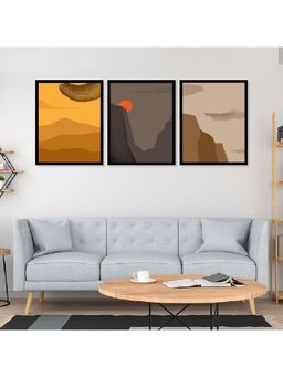 Dekorstation - Modern Art Landscape Scenic Framed Paintings, Multicolor, Nature DS55