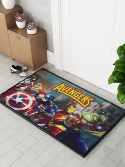 Athom Living - Marvels Avengers Team Theamed Multiple Colour Kids Nylon Doormat, With Latex Backing
