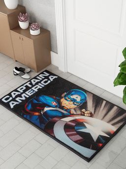 Athom Living - Marvels Avengers Captain America Printed ,Multi Colour Kids Nylon Doormat