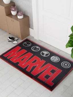 Athom Living - Marvels Thick Red Colour Texture Printed Kids Premium Nylon Doormat