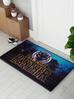 Athom Living - Marvels Black Panther Digital Printed Black Colour Kids Premium Nylon Doormat