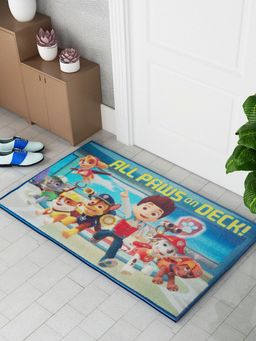 Athom Living - Paw Patrol All Paws On Deck Themed Kids Multicolor Premium Nylon Doormat