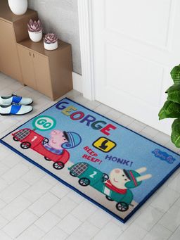 Athom Living - Peppa Pig Travelling Themed Kids Multicolor Premium Nylon Doormat