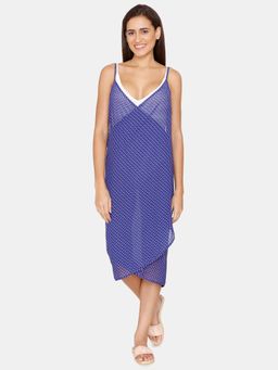 Zivame - Coucou Knee Length Sarong - Dazzling Blue Print