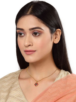 Amaltaas - Red Gulab Polki Necklace