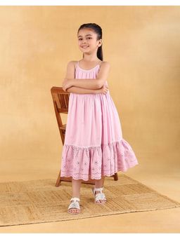 Fabindia - Purple Cotton Chikankari Dress
