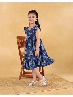Fabindia - Indigo Cotton Printed Dress