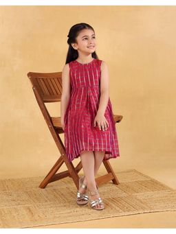 Fabindia - Pink Cotton Silk Blend Dress