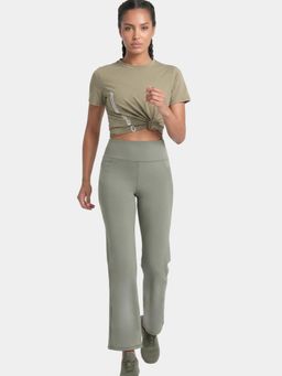 Enamor - Women High Rise Bootcut Active Olive Trackpant