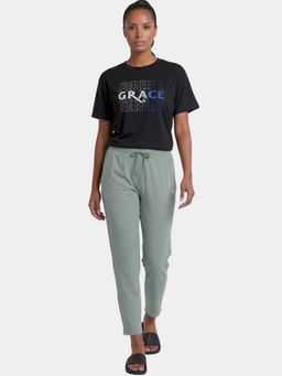 Enamor - Mid Rise 7/8 Length Travel Green Trackpant