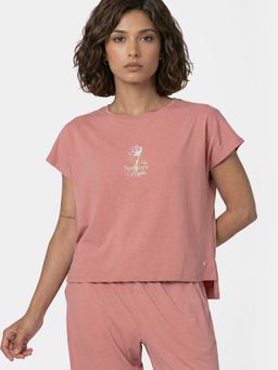 Enamor - Women Sleeveless Crew Neck Cotton T-Shirt