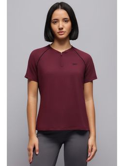 Reebok - Women Maroon T-Shirt