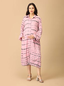 The Mom Store - Blush and Swirl Maternity and Nursing Shirt Dress
