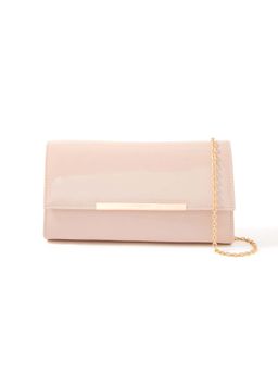 Accessorize London - Women's Faux Leather Patent Clutch