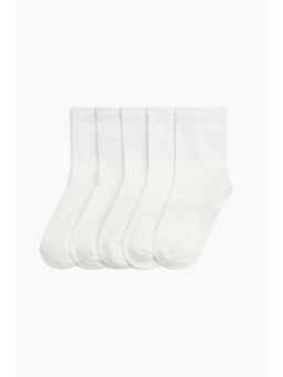 H&M - Women White 5-pack socks