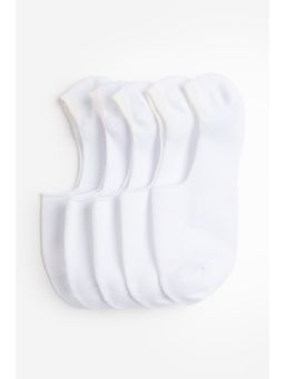 H&M - Women White 5-pack no-show sports socks with DryMove