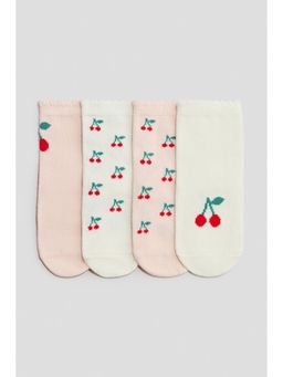 H&M - Unisex White 4-pack socks