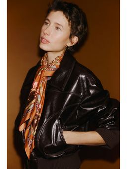 H&M - Women Orange Patterned scarf