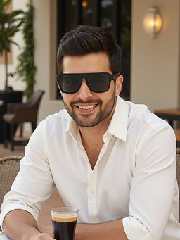 Vincent Chase - Grey Matte Black Full Rim Vincent Chase Polarized VCS000559 Sunglasses