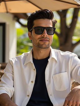 Vincent Chase - Grey Matte Black Full Rim Vincent Chase Polarized VCS000561 Sunglasses