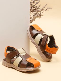 Tiny Bugs - Brown Boys Casual Velcro Sandals