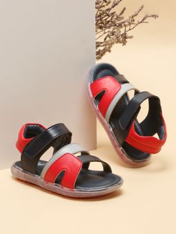 Tiny Bugs - Red & Navy Blue Boys Casual Velcro Sandals