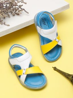 Tiny Bugs - Yellow & White Boys Casual Velcro Sandals