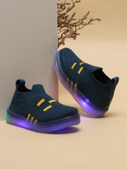Tiny Bugs - Blue Unisex LED Slip On Sneakers