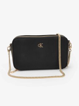 Calvin Klein - Women Black Polyester Sling Bag with Detachable Strap