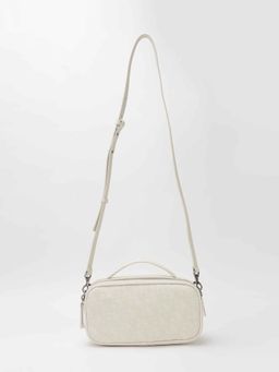 Calvin Klein - Women Beige Polyester Sling Bag with Detachable Strap