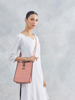 Fabindia - Women Pink Cotton Sling Bag