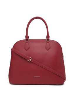 U.S. POLO ASSN. - Alara Burgundy satchel Handbag with Detachable Sling Strap