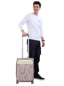 Calvin Klein - Unisex Off White Gabriana Range Mushroom and Tofu Soft Cabin Luggage Bag (S)