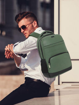 Giordano - Unisex Olive Pu Spacious & Durable Backpack