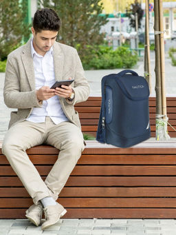 Nautica - Unisex Navy Blue Durable & Stylish Backpack