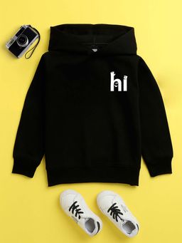 Nusyl - Boys Black Solid Hoodie