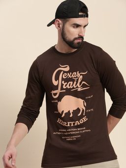 DILLINGER - Brown Graphic Regular T-shirt