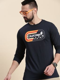 DILLINGER - Navy Blue Graphic Regular T-shirt