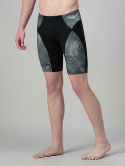 Speedo - Black Men Endurance+ Hydro Sense Print V-Cut Compression Jammer