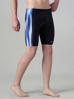 Speedo - Navy Blue Men Endurance10 Tech Panel Print Jammer