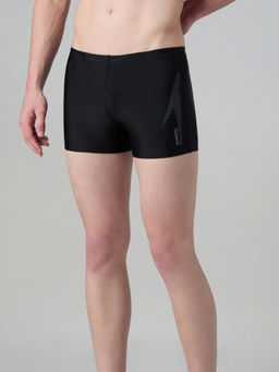 Speedo - Black Men Endurance10 Boom Logo Print Aqua Shorts