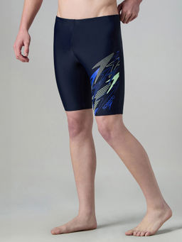 Speedo - Navy Blue Men Endurance10 Medley Print Gala Logo Jammer