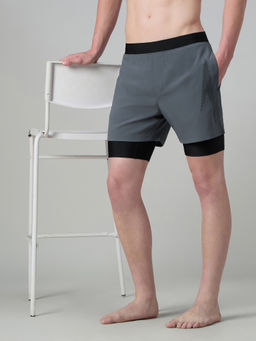 Speedo - Grey Men 4 Way Comfort Stretch Volley Water Shorts With Built In Jammer